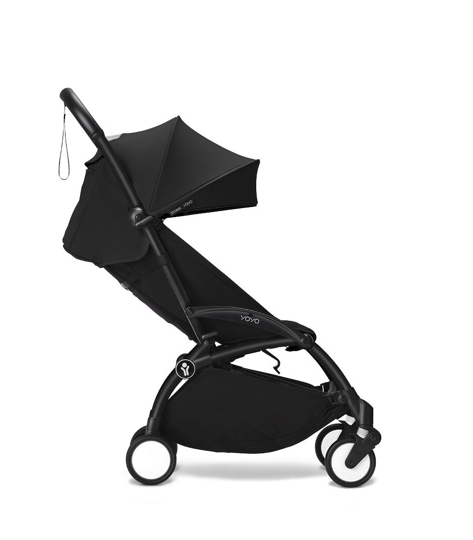 Stokke® YOYO3® 6+ Black. Black Frame. Reclined seat position. galery image 8